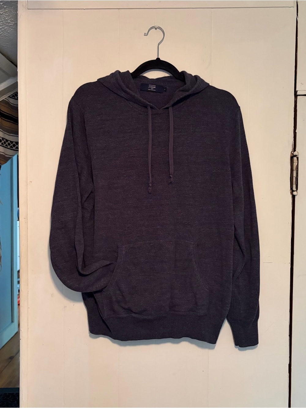 100% cotton lightweight hoodie sweatshirt in dark navy